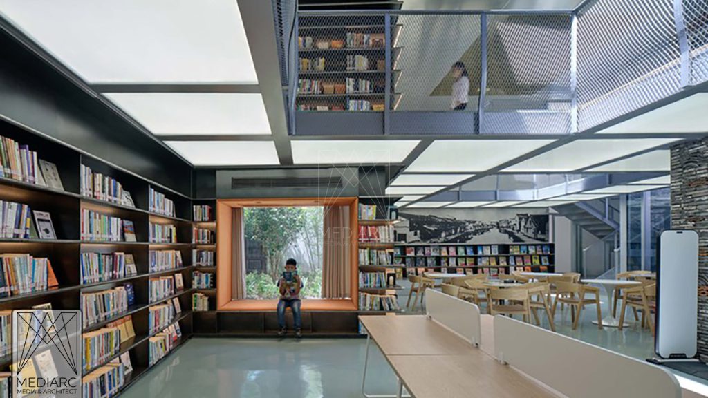 کتابخانه، مرکز جامعه شائوکسینگ، چین